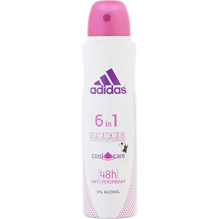 Adidas Cool & Care 6 in 1 For Women 5 oz. 48H Anti-Perspirant Spray…0% Alcohol...Unboxed