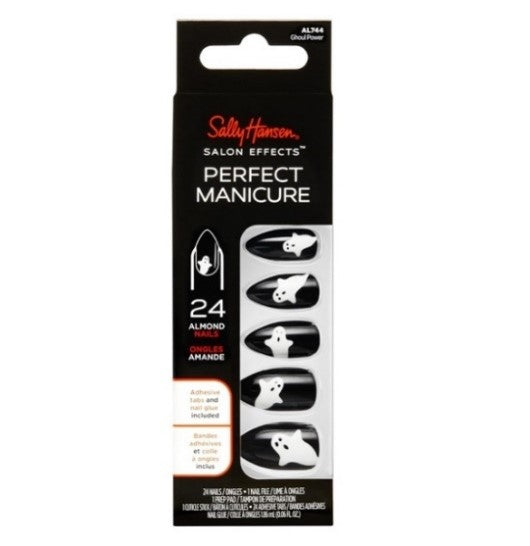 Sally Hansen Salon Effects Perfect Manicure Press-On Nails Kit 24 Count, Almond Shaped…Color: AL744 Ghoul Power, Halloween (99350204629)