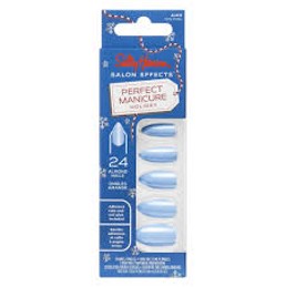 Sally Hansen Salon Effects Perfect Manicure Press-On Nails Kit 24 Count, Almond Shaped…Color: AL915 Flirty Frostie, Holiday (99350204995)