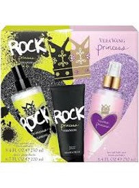 Vera Wang Princess & Rock Princess 3 Piece Gift Set…Set Includes: Princess 8.4 oz Hair & Body Mist…Rock Princess 8.4 oz Hair & Body Mist…Rock Princess 6.7 oz Shower Gel