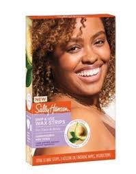 Sally Hansen Snip & Use Wax Strip for Face & Body…Customizable Wax Strips…Contains: 10 Wax Strips (2 sided strips)...2 Azulene Oil Finishing Wipes
