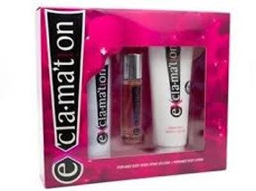 Exclamation 3 Piece Set...Set Includes: .5 oz. Cologne Spray...3 oz. Body Spray...3.8 oz Body Lotion