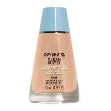 CoverGirl Clean Matte Liquid Foundation 1.0 fl oz…Color: 548 Perfect Beige