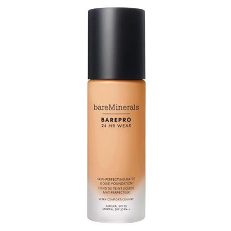 BareMinerals BarePro 24 HR Ultra Comfort Wear Skin-Perfecting Matte Liquid Foundation 1 oz…Broad Spectrum SPF 20 Mineral Sunscreen…Color: 30 Medium Neutral
