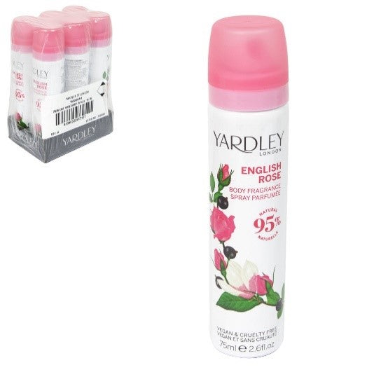Yardley London English Rose 2.6 oz Body Fragrance Spray…Unboxed