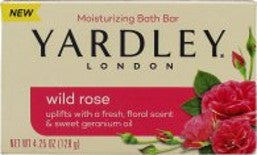 Yardley London Wild Rose 4.25 oz. Moisturizing Bath Bar