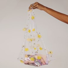 Pley Beauty Floral Tulle Tote Bag…Color: White