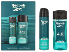 Reebok Cool Your Body 2 Piece Set For Men…Set Includes: 6.7 oz Deodorant Body Spray…8.5 oz 4-In-1 Body, Face, Hair, & Beard Wash