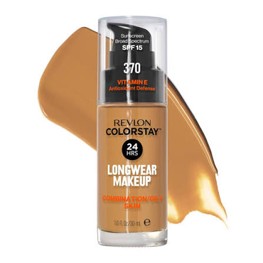 Revlon Colorstay Liquid Foundation for Combination/Oily Skin, SPF 15, Longwear Medium-Full Coverage with Matte Finish...Color: 370 Toast (US Packaging)