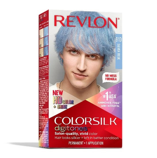 Revlon Colorsilk Digitones Permanent Hair Color with Keratin…Color: Silver Blue