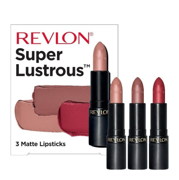 Revlon Super Lustrous Matte Lipstick Gift Set…Set Contains 3 Colors: Pick Me Up…Shameless…Show Off