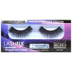 Lashfix Premium Natural Eyelashes…100% Remy Hair…Color Secrets Professional…Handmade…Re-usable up to 10 times..Has Built in Hanger For Pegboard...Includes Adhesive - Style: CSLF-E20