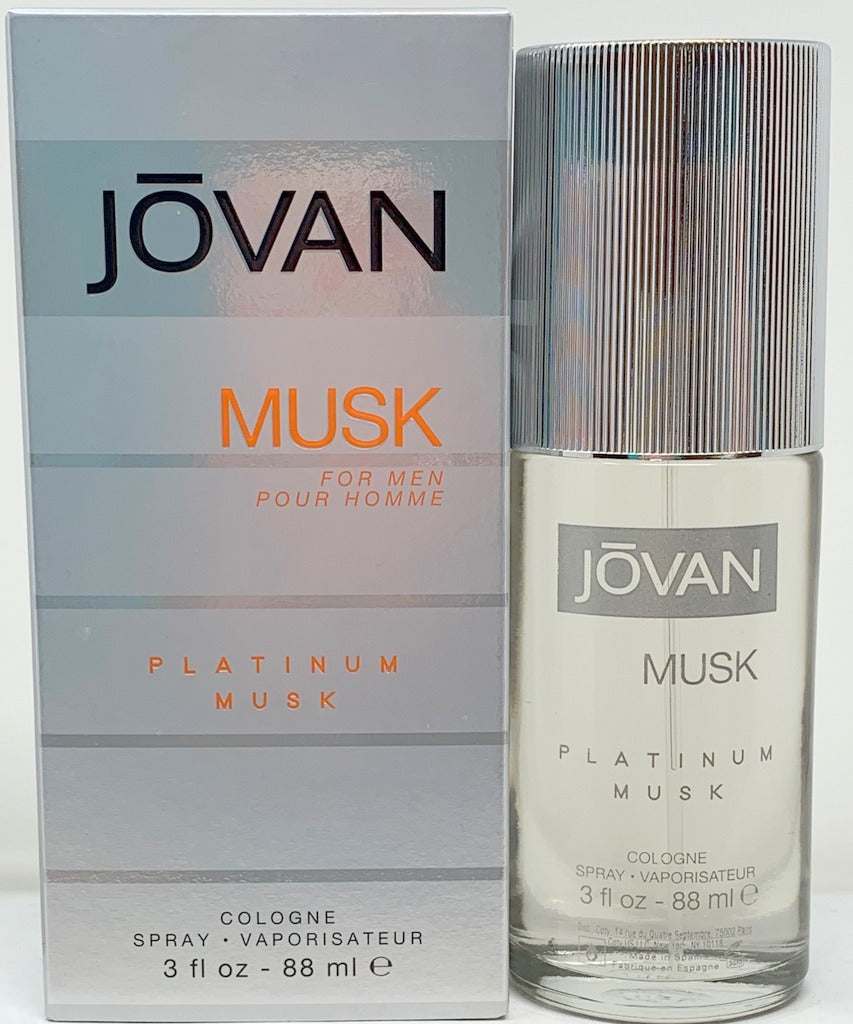 Jovan Platinum Musk For Men 3 oz. Cologne Spray
