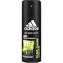 Adidas Pure Game For Men 5 oz. 48H Enduring Fragrance Deodorant Body Spray…Intense & Bold...0% Aluminum Salts...Unboxed