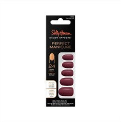 Sally Hansen Salon Effects Perfect Manicure Press-On Nails Kit 24 Count, Oval Shaped…Color: OV121 Beet Pray Love (99350158951)