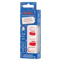 Sally Hansen Salon Effects Perfect Manicure Press-On Nails Kit 24 Count, Oval Shaped…Color: OV914 Santa Sweetie, Holiday (99350204994)