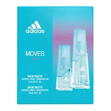 Adidas Moves For Her 2 Piece Gift Set…Set Includes: 1 oz Eau de Toilette Spray & 0.5 oz Eau de Toilette Spray
