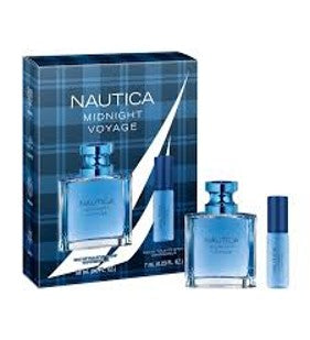 Nautica Midnight Voyage 2 Piece Set…Set Includes: 1.7 oz Eau de Toilette Spray & 0.23 oz Eau de Toilette Spray