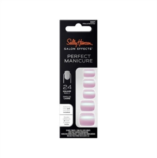 Sally Hansen Salon Effects Perfect Manicure Press-On Nails Kit 24 Count, Square Shaped…Color: SQ071 Affairy To Remember (99350193899)