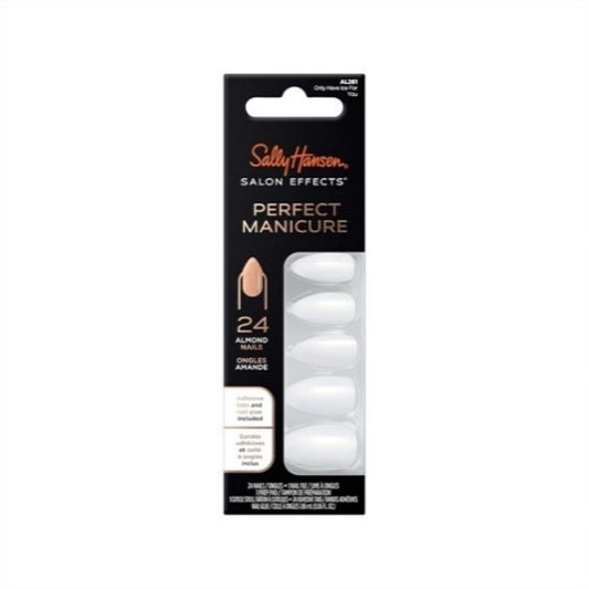 Sally Hansen Salon Effects Perfect Manicure Press-On Nails Kit 24 Count, Almond Shaped…Color: AL261 Only Have Ice For You (99350193902)