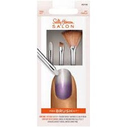 Sally Hansen Nail Salon Pro Brush Kit…Each Kit Contains 1 Piece Each…Glitter + Gradient Brush…Fan Brush…Clean-Up Brush