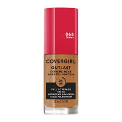 CoverGirl Outlast Extreme Wear 3-in-1 Foundation 1.0 Oz…Color: Tawny #865