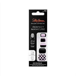Sally Hansen Salon Effects Perfect Manicure Press-On Nails Kit (Carded)…24 Count…Square Shaped…SQ051 Check Please