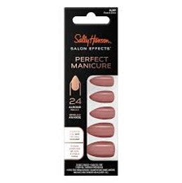 Sally Hansen Salon Effects Perfect Manicure Press-On Nails Kit (Carded)…24 Count…Almond Shaped…AL201 Rose & Shine