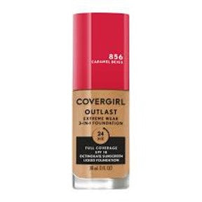 CoverGirl Outlast Extreme Wear 3-in-1 Liquid Foundation 1.0 fl oz…Color: 856 Caramel Beige