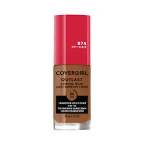 CoverGirl Outlast Extreme Wear 3-in-1 Liquid Foundation 1.0 fl oz…Color: 875 Soft Sable