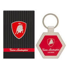 Tonino Lamborghini Las Vegas Metal Hexagon Red Keychain
