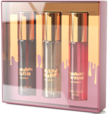 C by Claires Mini Drippy Gift Set…Set Includes: Chocolate Truffle 0.34 oz Eau De Parfum Spray…Salted Caramel 0.34 oz Eau De Parfum Spray…Strawberry Meringue 0.34 oz Eau De Parfum Spray