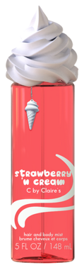 C by Claires Charmed Strawberries N Cream 5 oz Hair & Body Mist