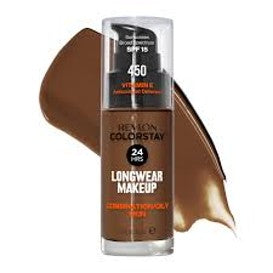 Revlon Colorstay Liquid Foundation 1.0 oz for Combination/Oily Skin, SPF 15, Longwear Medium-Full Coverage with Matte Finish...Color: 450 Mocha (US Packaging)