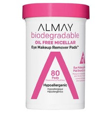 Almay Biodegradable Oil Free Micellar Eye Makeup Remover Pads...80 Count