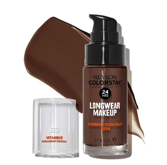 Revlon Colorstay Liquid Foundation for Combination/Oily Skin, SPF 15, Longwear Medium-Full Coverage with Matte Finish...Color: Java