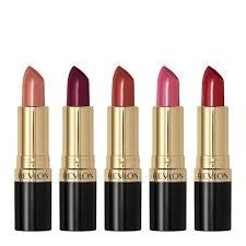 Revlon Super Lustrous Cream Lipstick Gift Set (Packaged in a Clear Bag)...Set Contains 5 Colors: Bare It All...Black Cherry...Rum Raisin...Candied Rose...Uncut Ruby