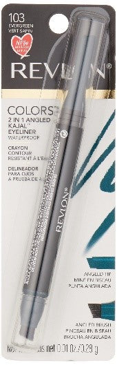 Revlon ColorStay Waterproof 2-in-1 Angled Kajal Eyeliner (Carded)…Color: Evergreen…Store Return
