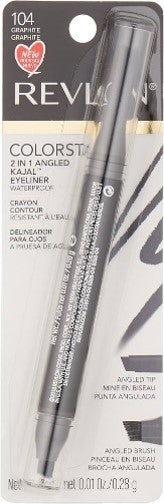Revlon ColorStay Waterproof 2-in-1 Angled Kajal Eyeliner (Carded)…Color: Graphite…Store Return