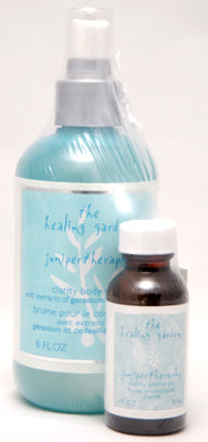 The Healing Garden 8 oz. Juniper Clarity Body Mist and 1 oz. Clarity Aroma Therapy On Pack