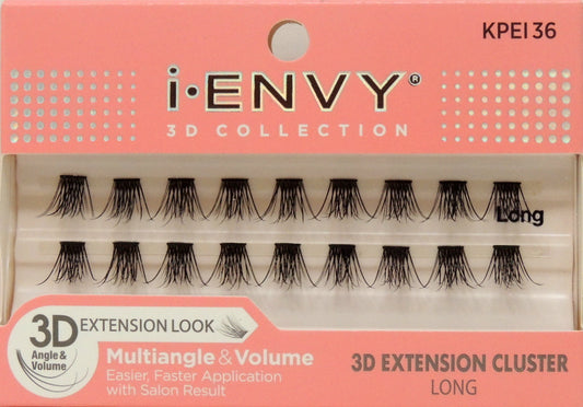 Kiss i-Envy Lashes…3D Extension Cluster Singles....Long...Multiangle & Volume 3D Extension Look