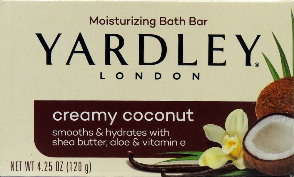 Yardley London Creamy Coconut 4.25 oz. Moisturizing Bath Bar