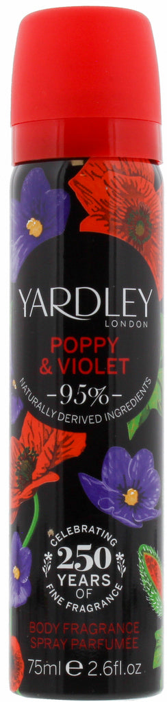 Yardley London Poppy & Violet 2.6 oz. Deodorising Body Spray