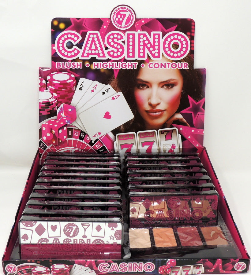 W7 Cosmetics…Casino Blush...Highlighter.. Contouring Compact...18 Piece Counter Display Prepack