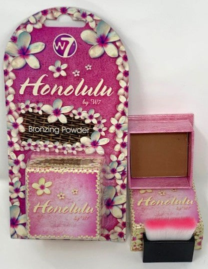 W7 Cosmetics…Honolulu Bronzer Box Art Bronzing Powder with Brush