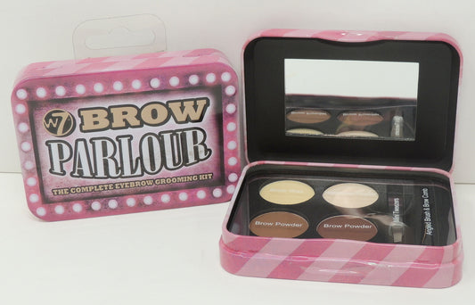 W7 Cosmetics...Brow Parlour Eyebrow Grooming Kit… 12 Piece Countertop Display Prepack…Kit Contains: 2 Brow Shades…Brow Wax..Highlighter Powder…Angled Brush & Comb