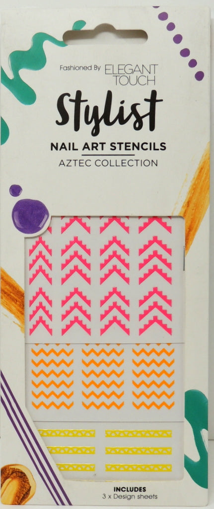 Elegant Touch London Stylist Nail Art Stencils…Style: Aztec Collection