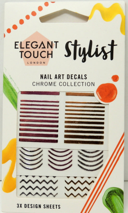 Elegant Touch London Stylist Nail Art Decals…Style: Chrome Collection