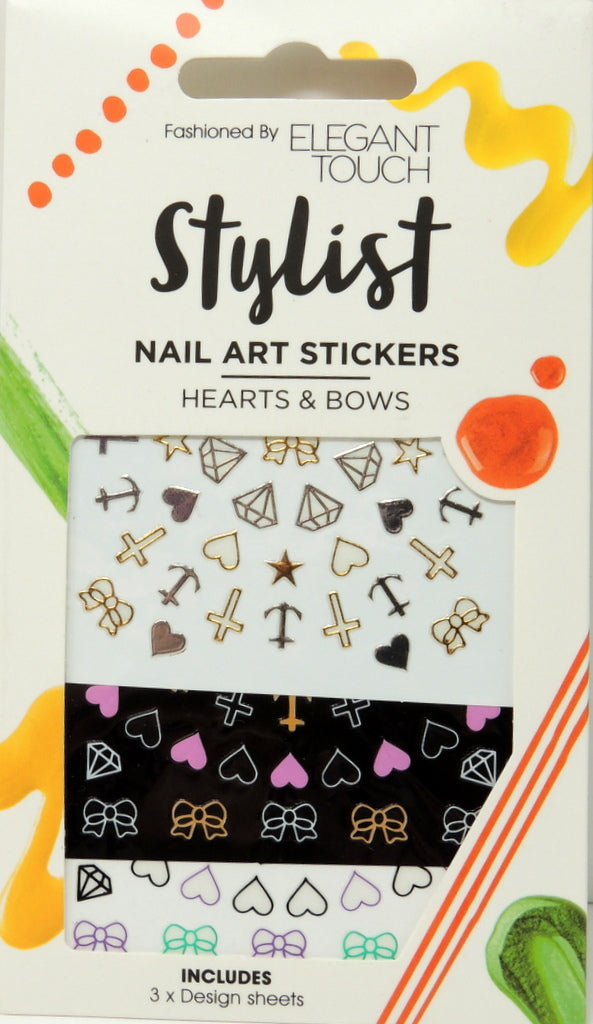 Elegant Touch London Stylist Nail Art Stickers…Style: Hearts & Bows