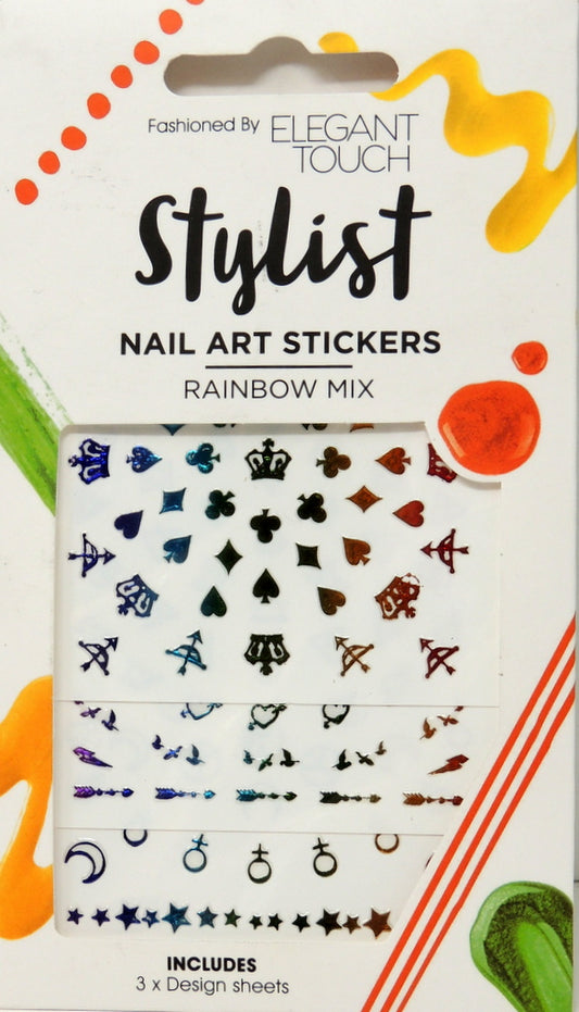 Elegant Touch London Stylist Nail Art Stickers…Style: Rainbow Mix